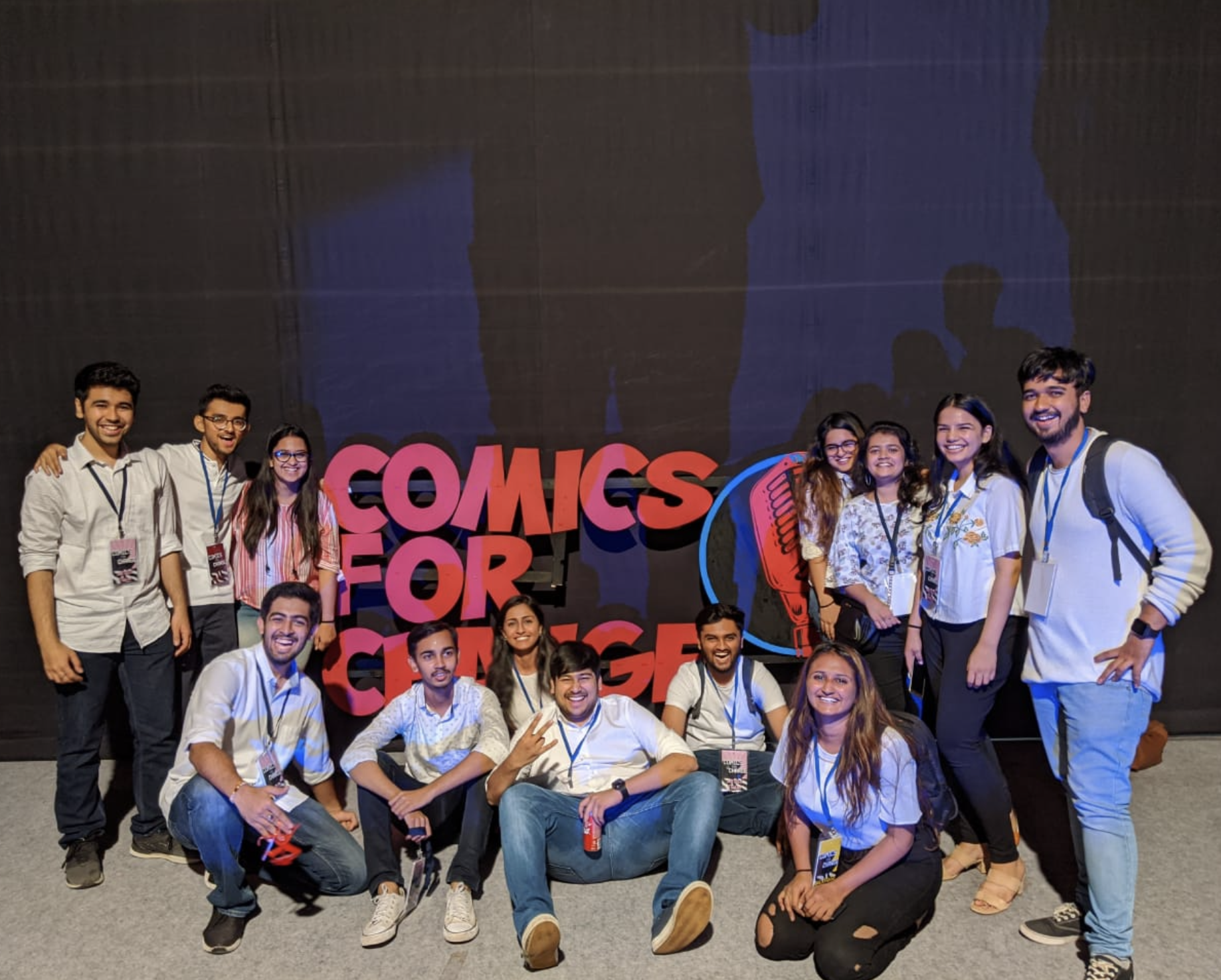 The team at Comics for Change event, 2020